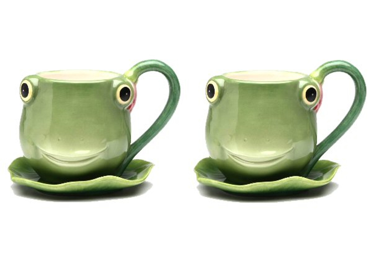 Fairy Frog Earthenware Mug, Set of 4