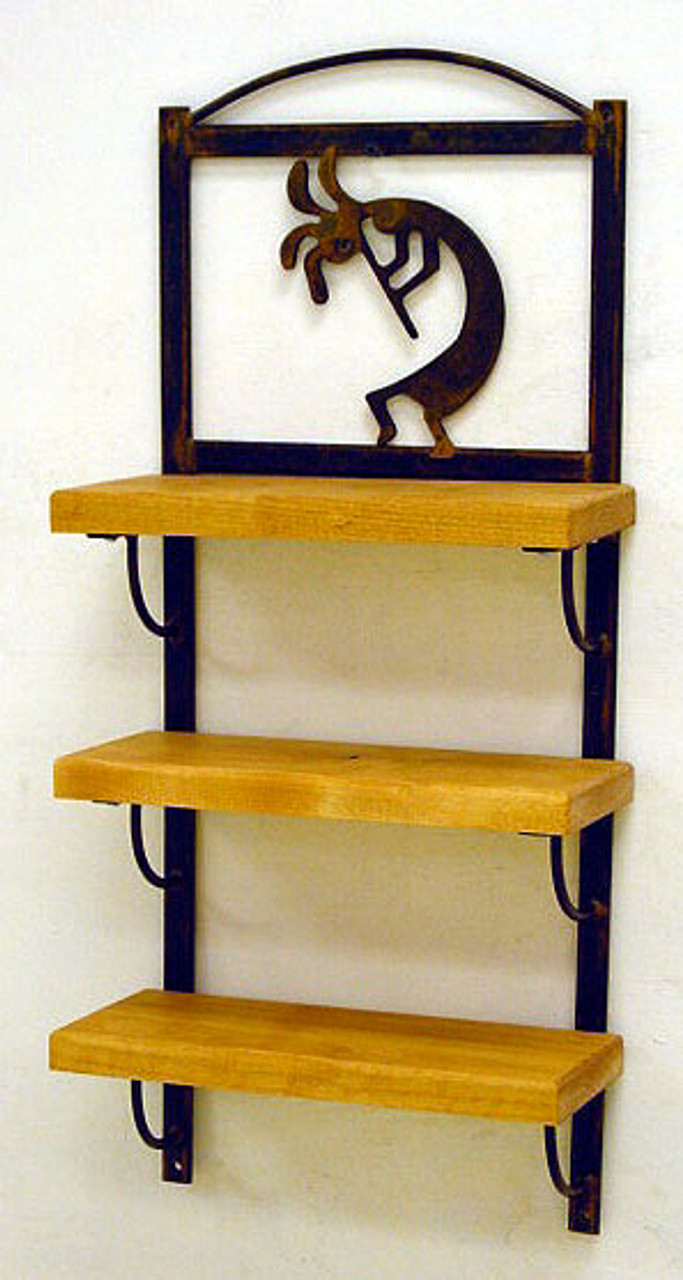 Three Tier Rustic Wall Shelf