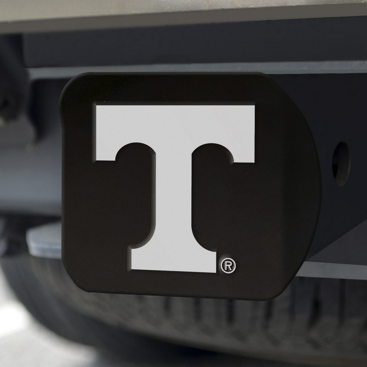 University of Tennessee Hitch Cover - Chrome on Black