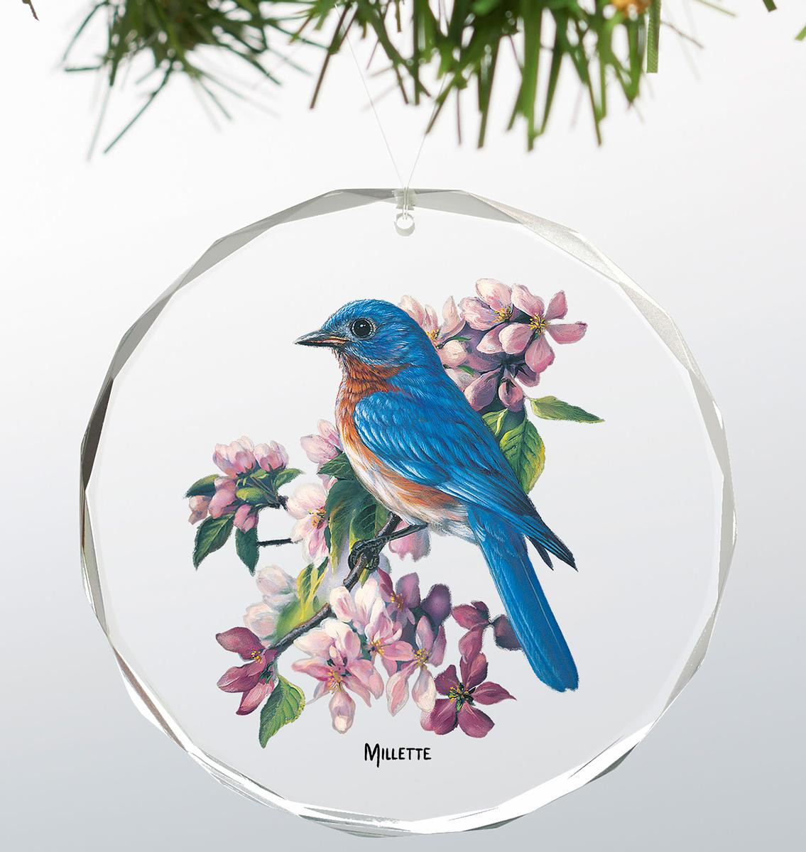 Wild Wings Springtime Jewels Bluebird Christmas Tree Ornament