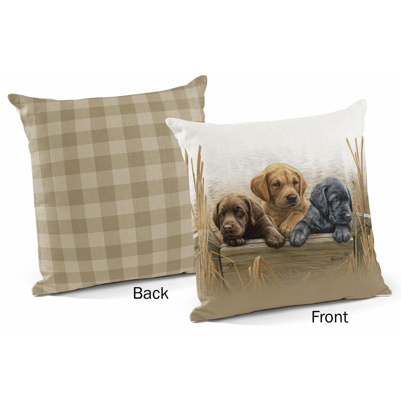 18 All Hands on Deck Puppies Decorative Square Throw Pillows, Set of 4 -  Accent Pillows - Wild Wings