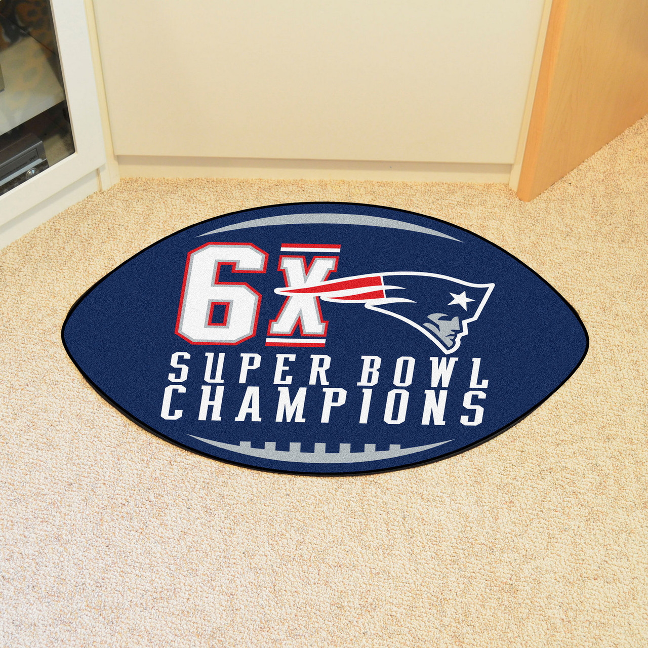 20.5' x 32.5' New England Patriots 6 Times Super Bowl Champions