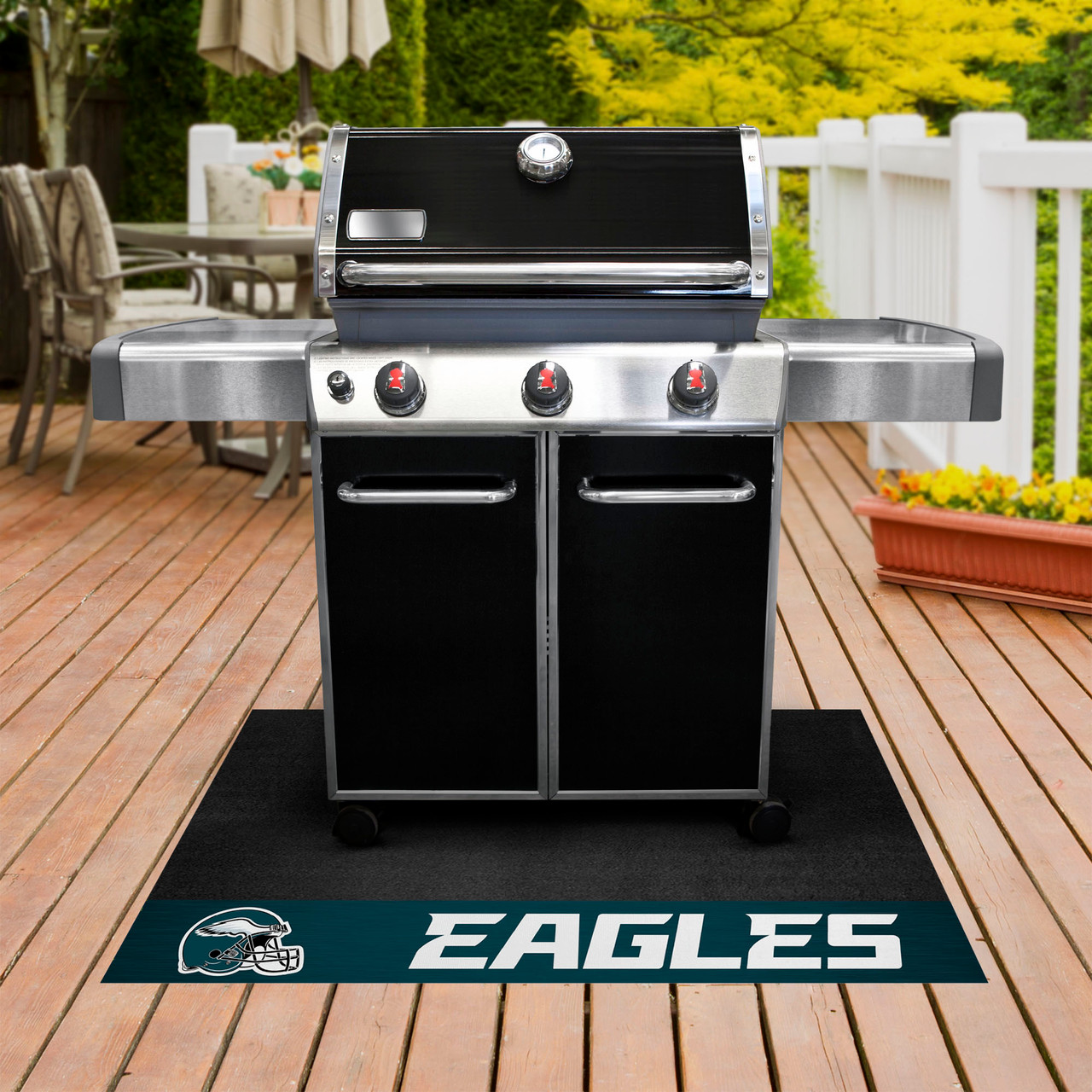 26 x 42 Philadelphia Eagles Vinyl Grill Mat - Outdoor Accessories - NFL