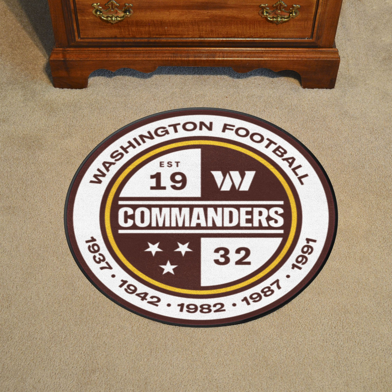 FANMATS 18855 Washington Wizards Roundel Rug 27in. Diameter - 4