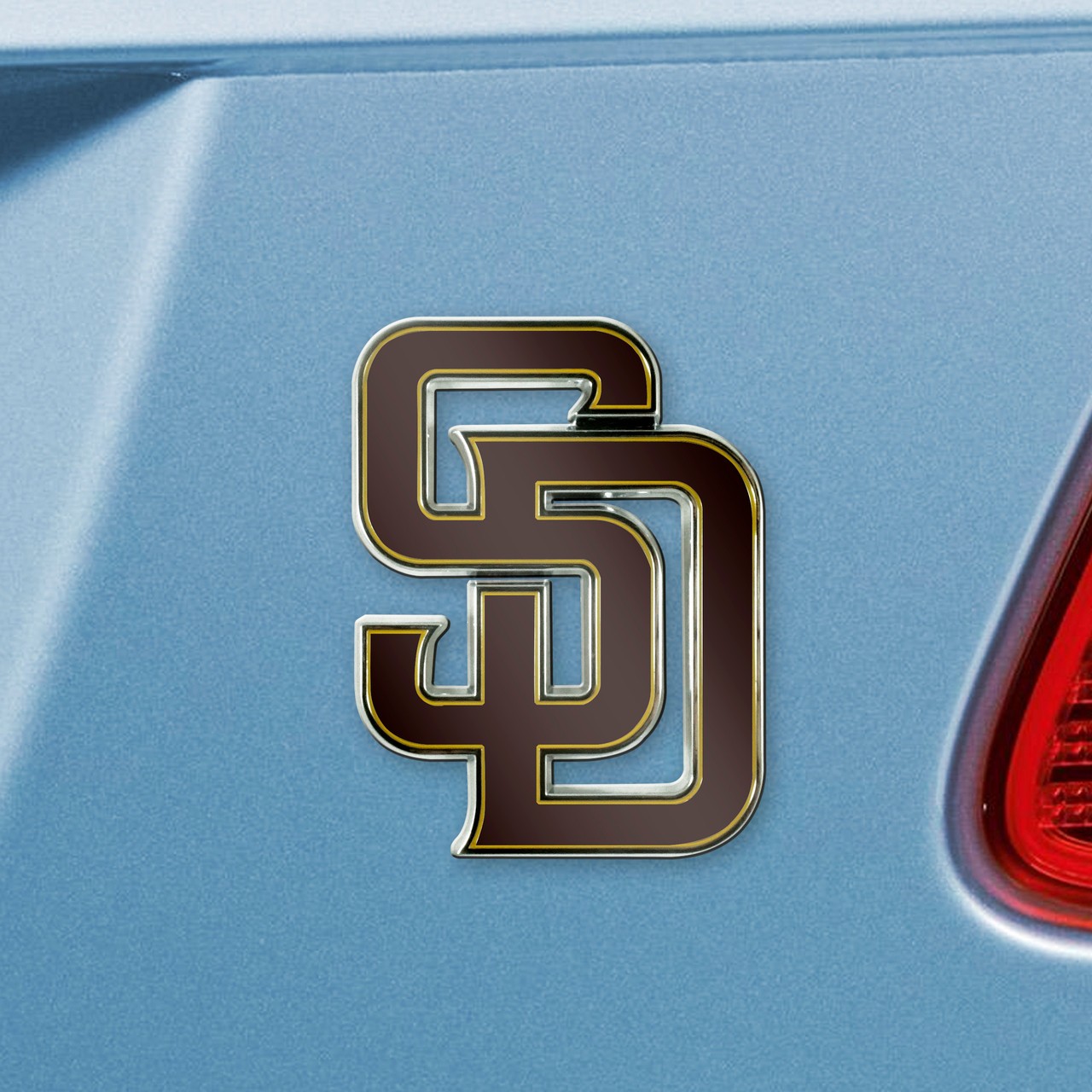 San Diego Padres Brown and Gold Emblem - Auto Accessories - MLB