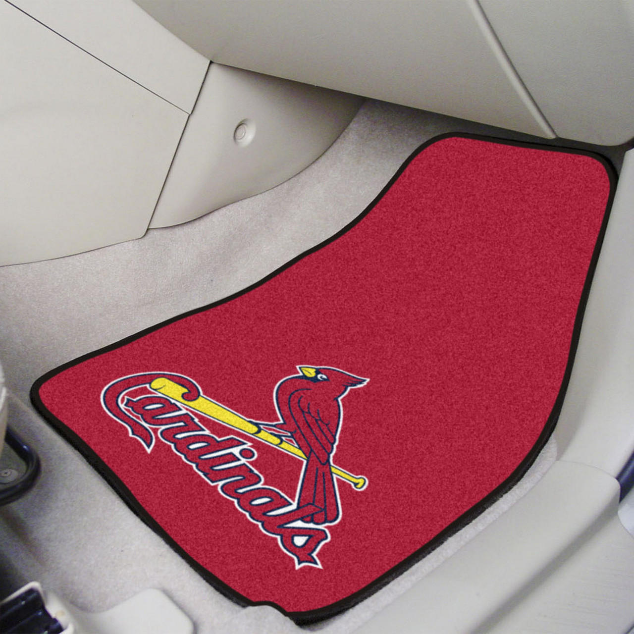 St. Louis Cardinals Red Carpet Car Mat, Set of Auto Accessories MLB
