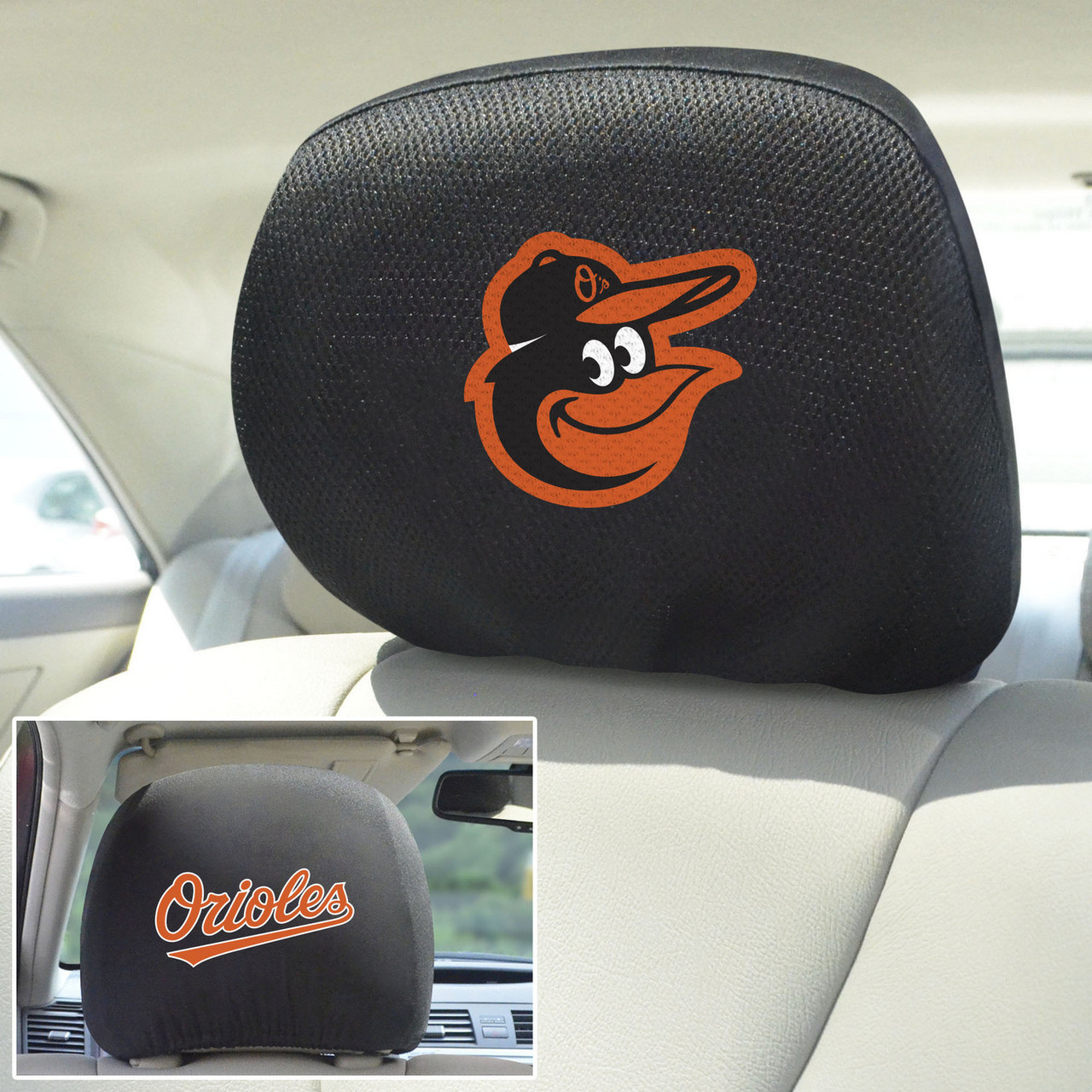 Baltimore Orioles Embroidered Head Rest Covers