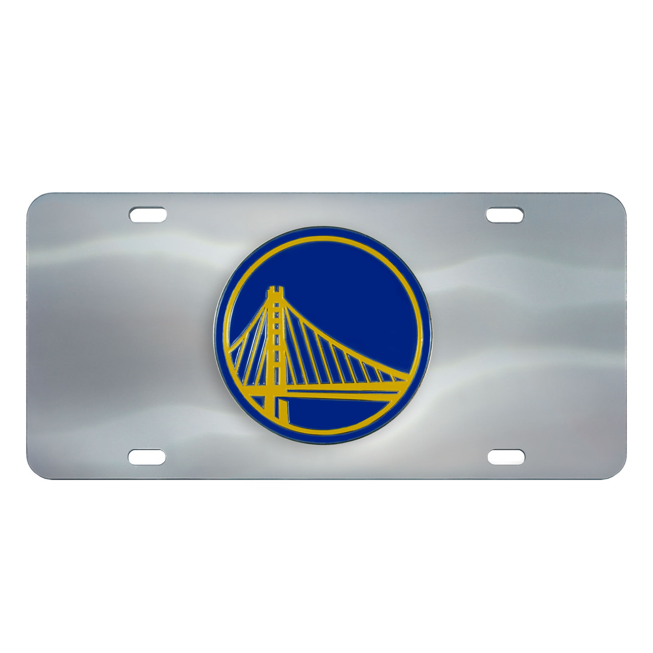 FANMATS 31330 Golden State Warriors Metal License Plate Frame Black Finish