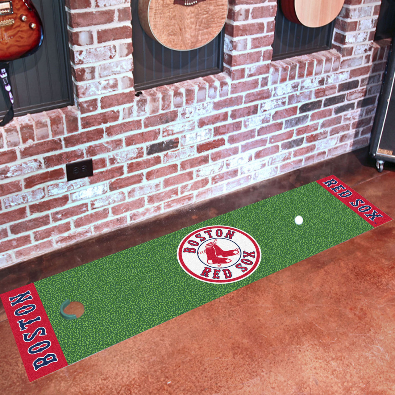 18 x 72 Boston Red Sox Putting Green Runner Mat - Golf Accessory