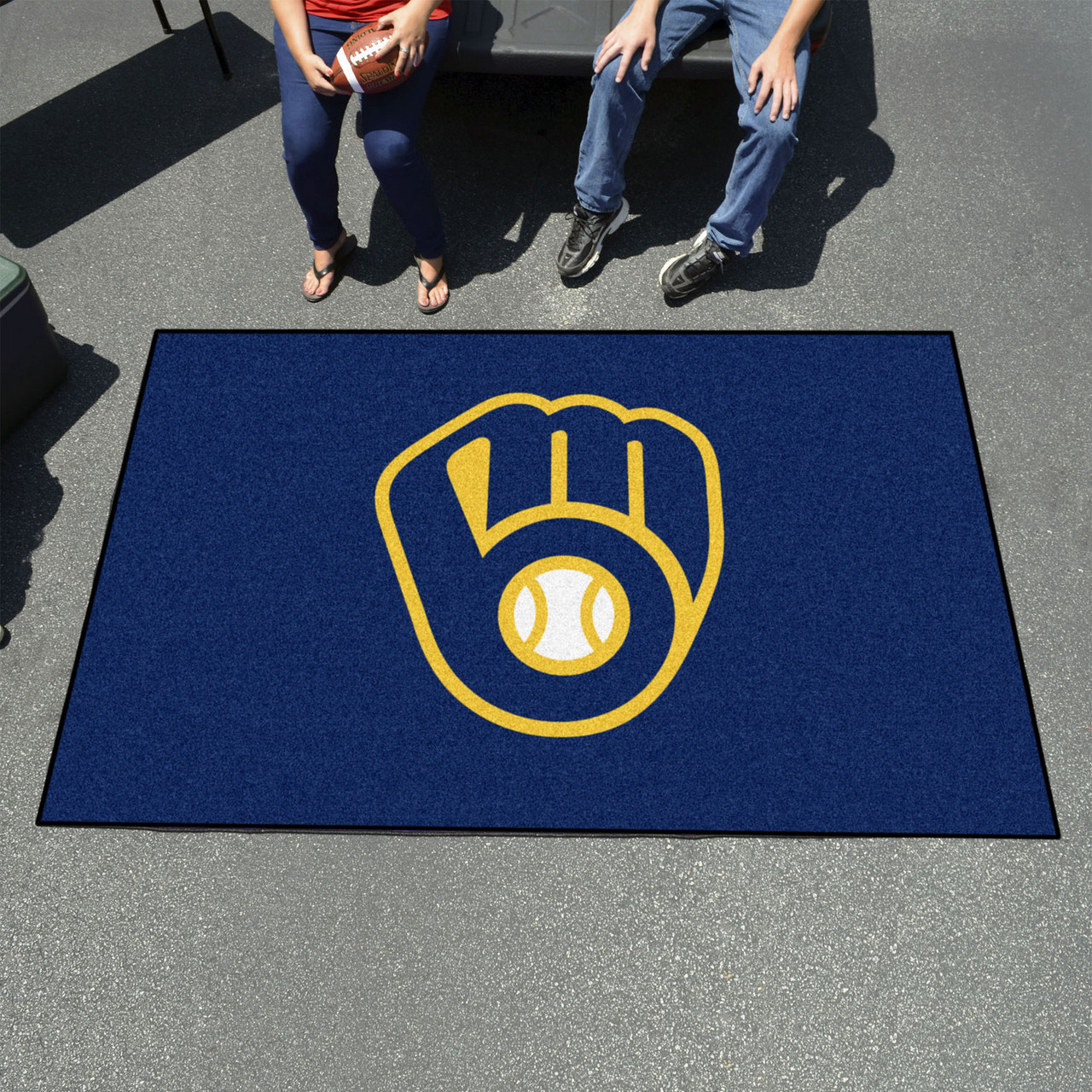 59.5 x 94.5 Milwaukee Brewers Navy Rectangle Ulti Mat - Floor Rug - Area  Rug - MLB