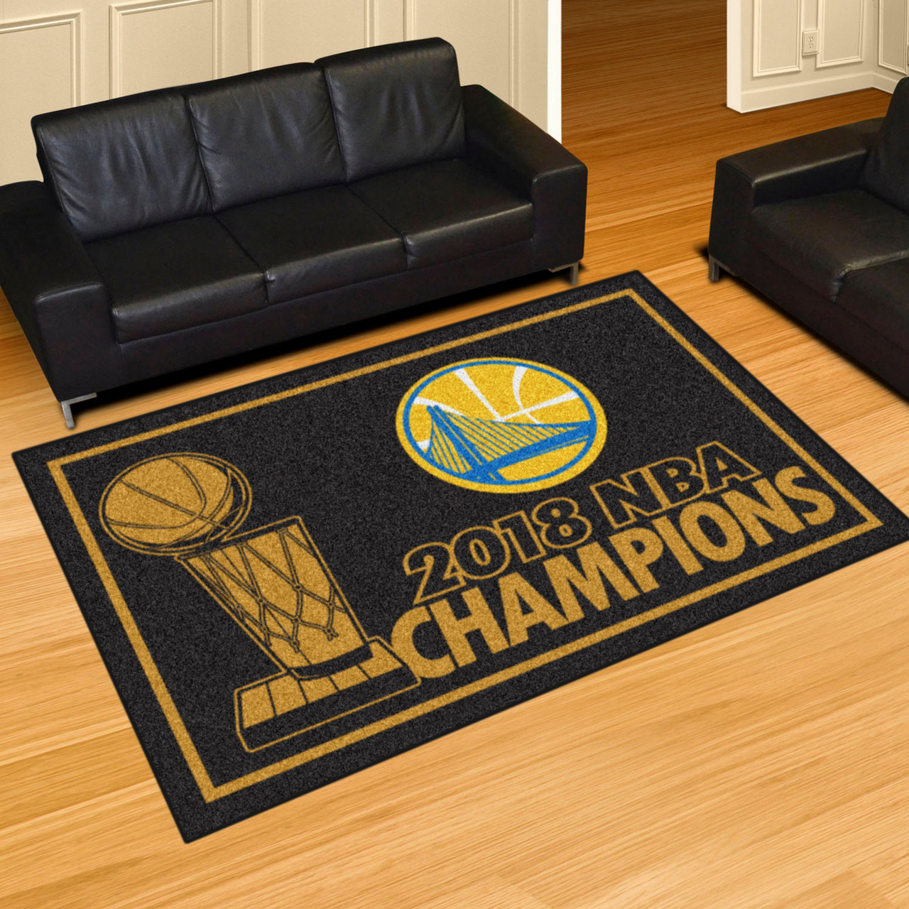 Golden State Warriors Nba Team Logo Wooden Style Nice Gift Home Decor  Rectangle Area Rug