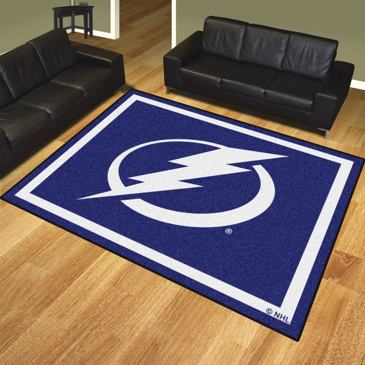 8' x 10' Tampa Bay Lightning Blue Rectangle Rug Floor Rug Area Rug NHL