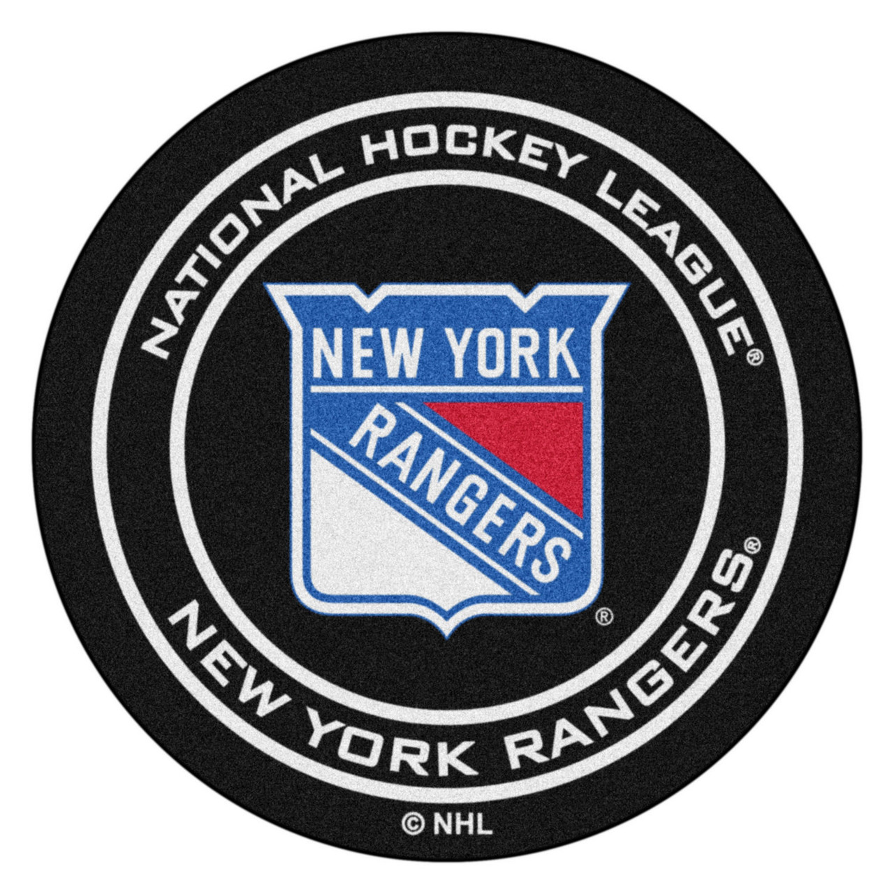 27" New York Rangers Round Hockey Puck Mat Floor Rug Area Rug NHL