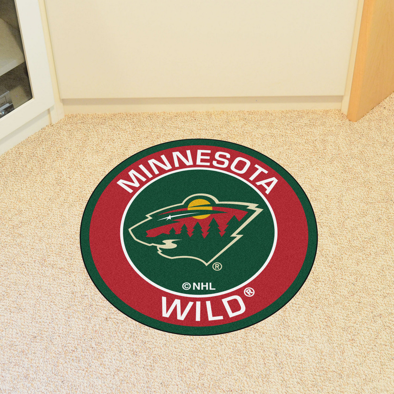 FANMATS 18875 NHL Minnesota Wild Roundel Mat 27" Diameter - 1