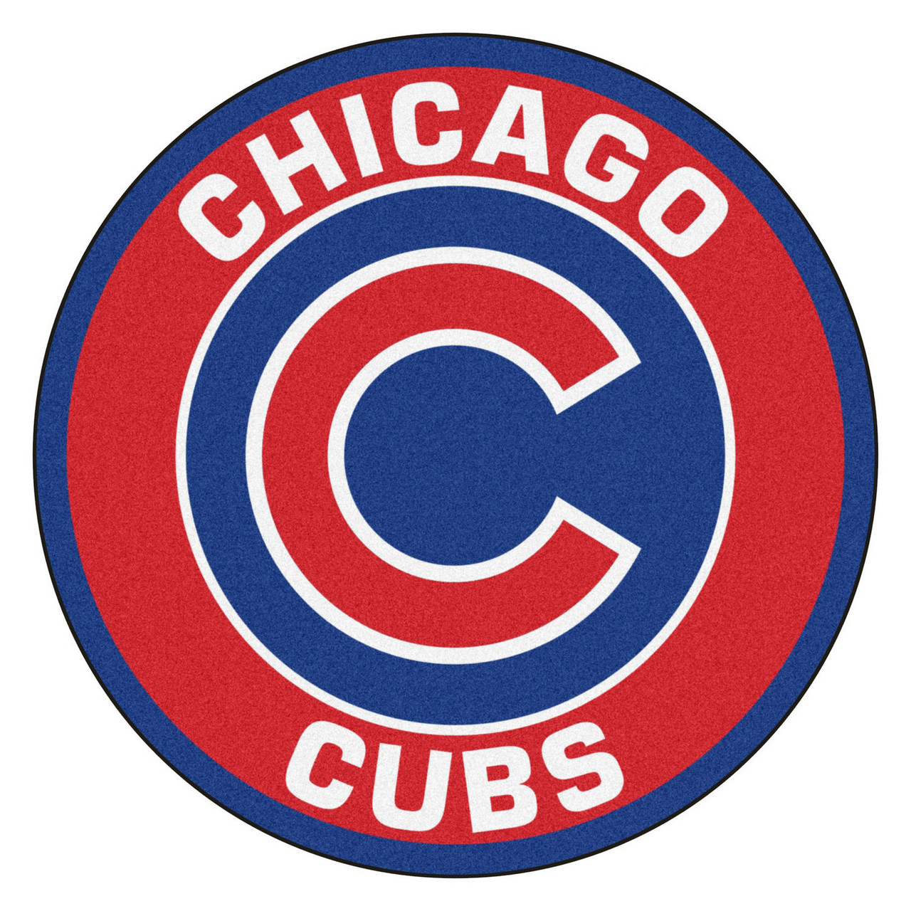 27 1911 Chicago Cubs Retro Logo Roundel Round Mat - Floor Rug - Area Rug