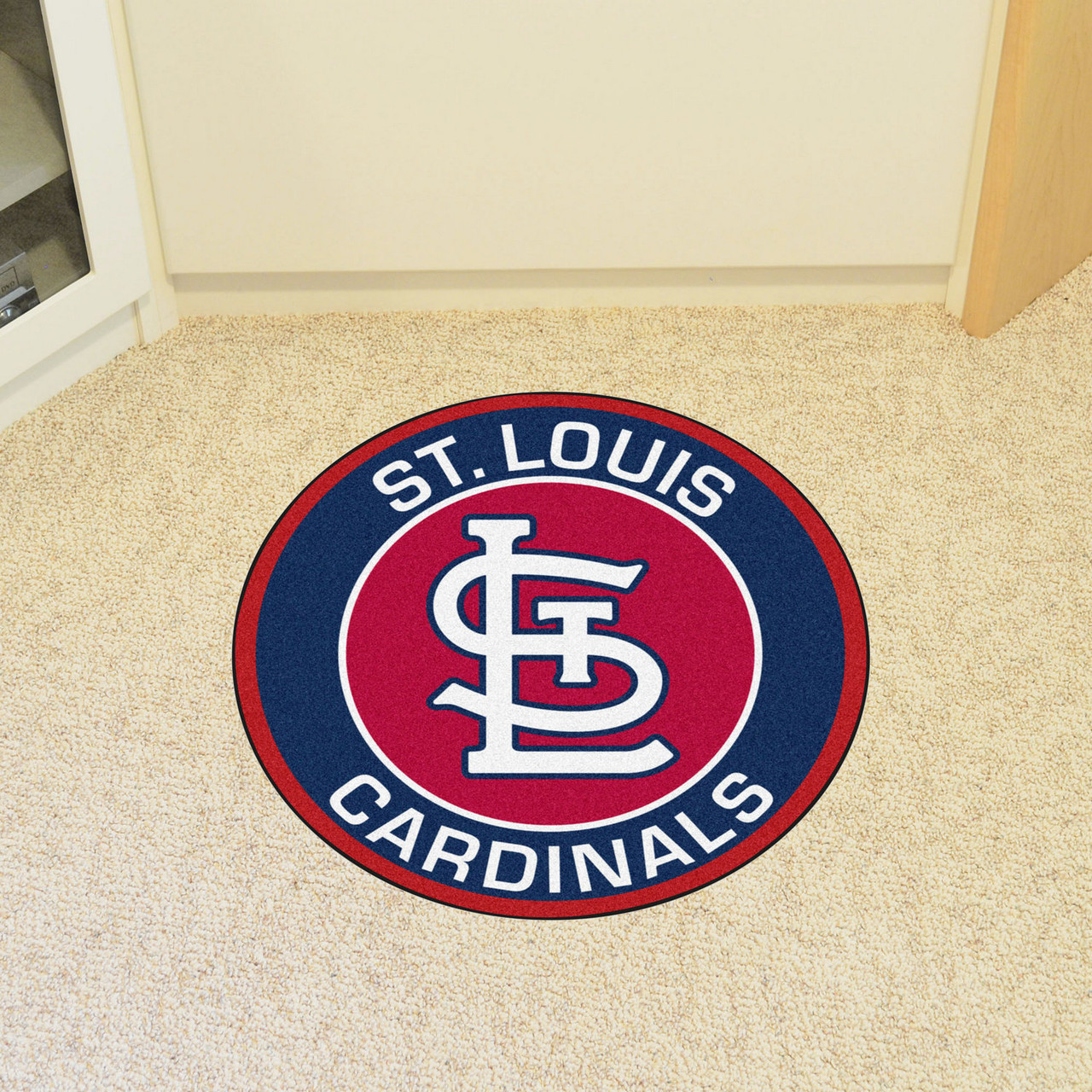 27 1930 St. Louis Cardinals Retro Logo Roundel Round Mat - Floor Rug -  Area Rug