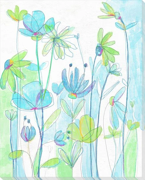 Garden Sketchings Wrapped Canvas Giclee Art Print Wall Art ...