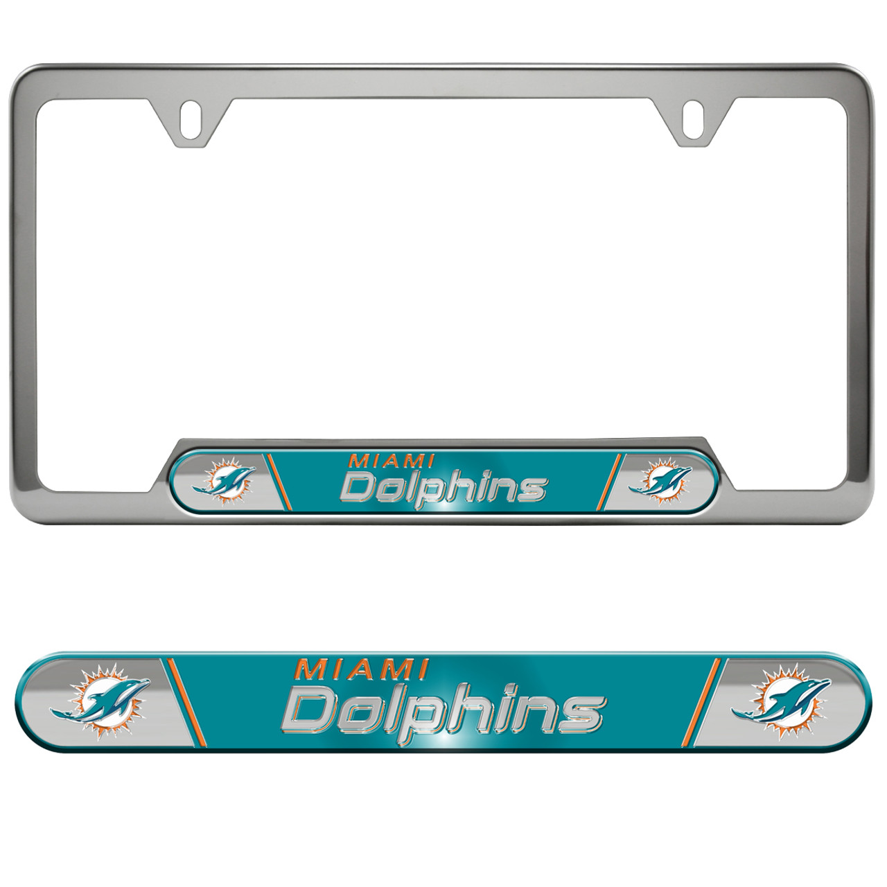 Miami Dolphins Embossed License Plate Frame