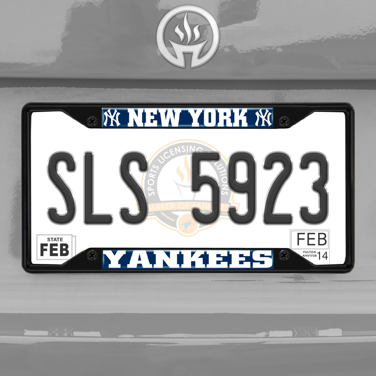 Hovedgade Bryggeri Oh New York Yankees Black License Plate Frame - Auto Accessories