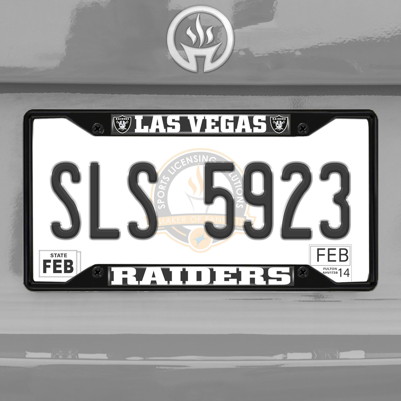 Las Vegas Raiders 2 Pack License Plate Frame with Screw Caps  12.4'' x 6.4'' Gift