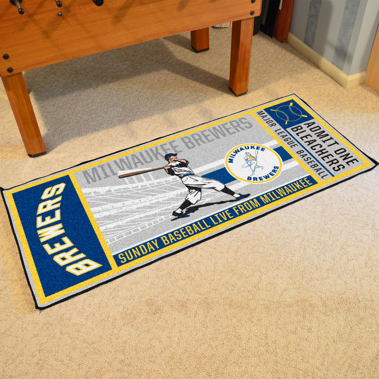 FANMATS Milwaukee Brewers Baseball Rug