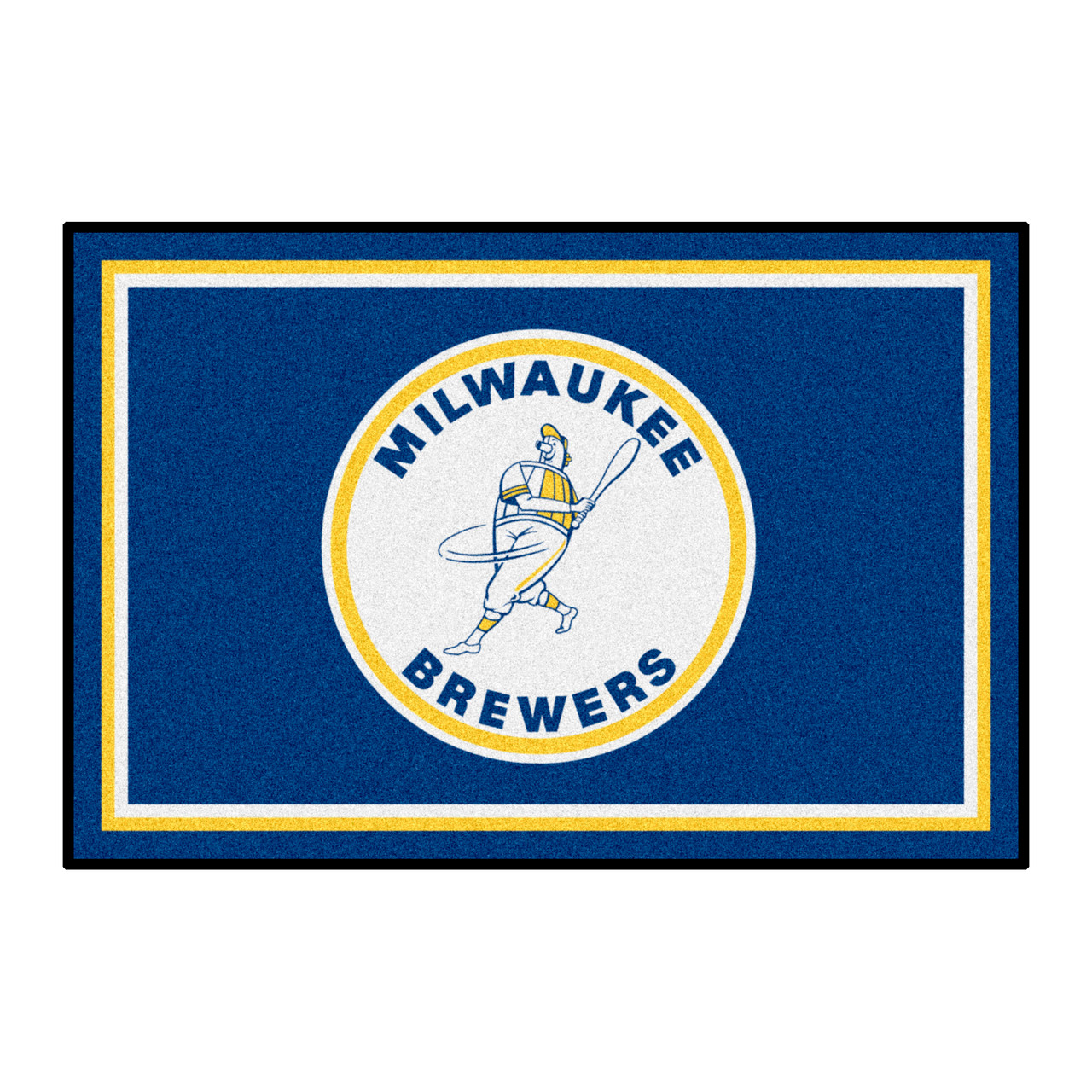 Fanmats Milwaukee Brewers 4x6 Plush Rug - Retro Collection