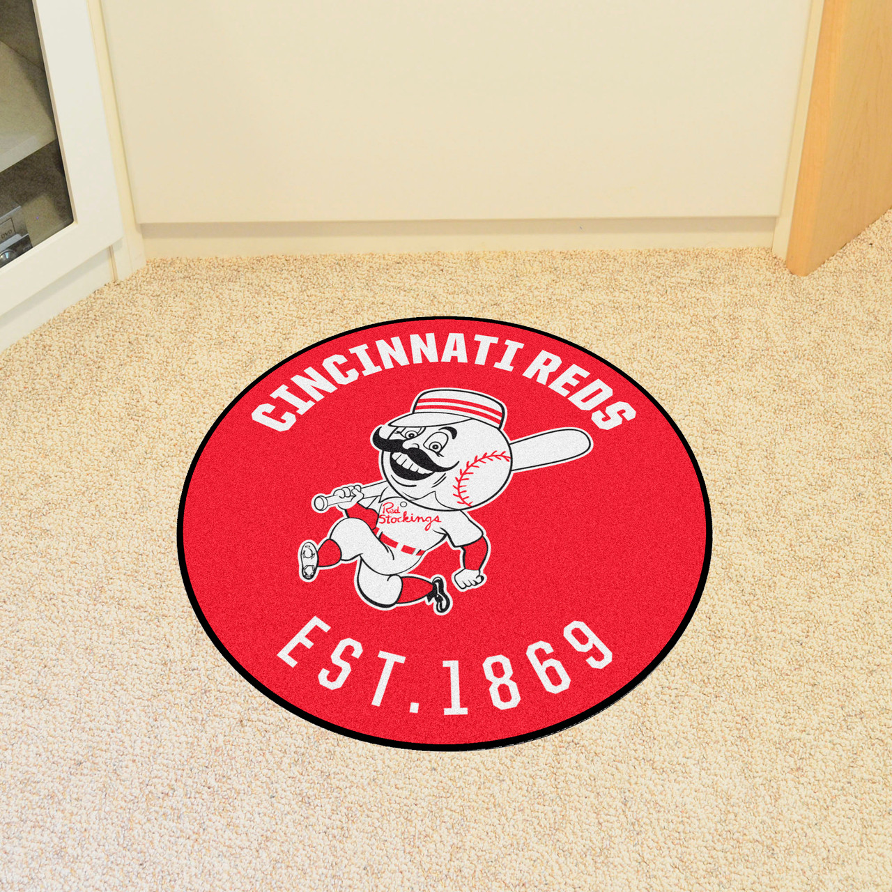 Fanmats Cincinnati Reds Roundel Mat - Retro Collection