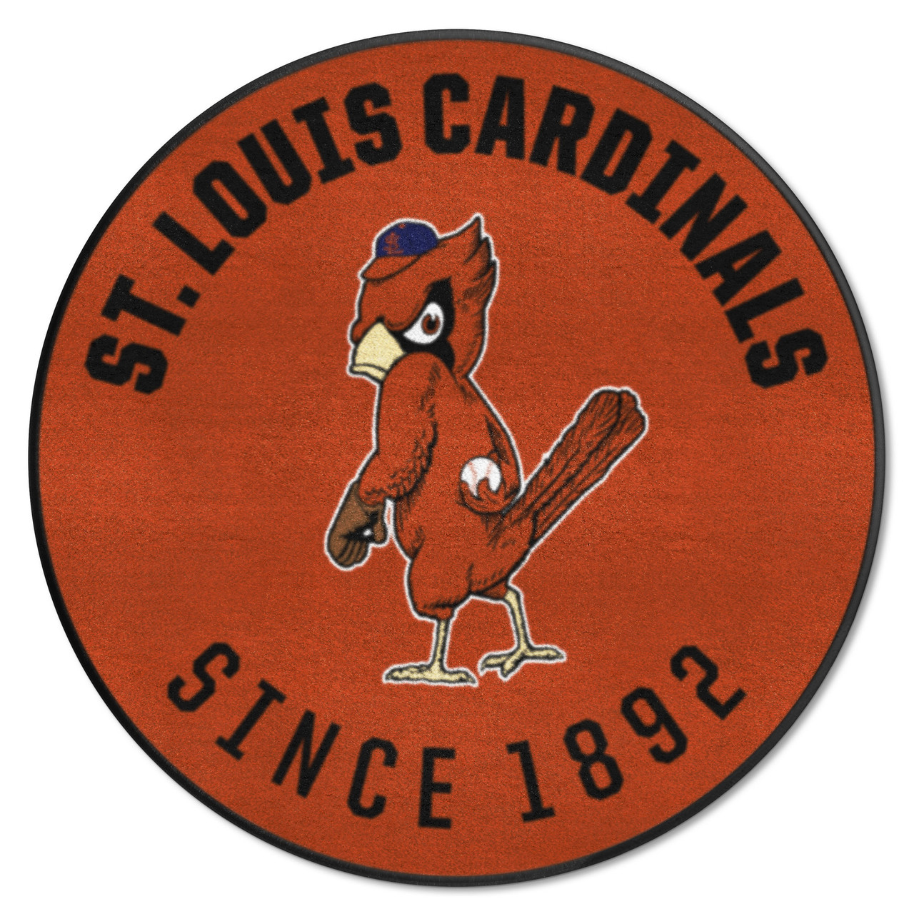 27 1950 St. Louis Cardinals Retro Logo Roundel Round Mat - Floor Rug -  Area Rug
