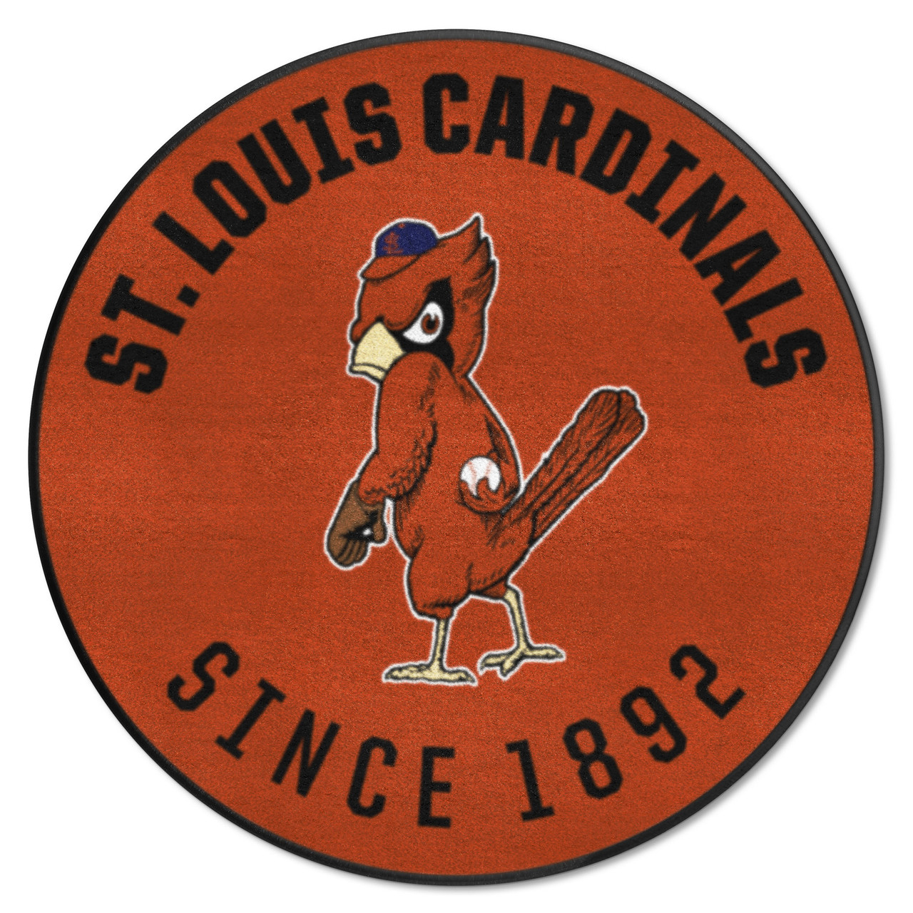 27 1950 St. Louis Cardinals Retro Logo Roundel Round Mat - Floor