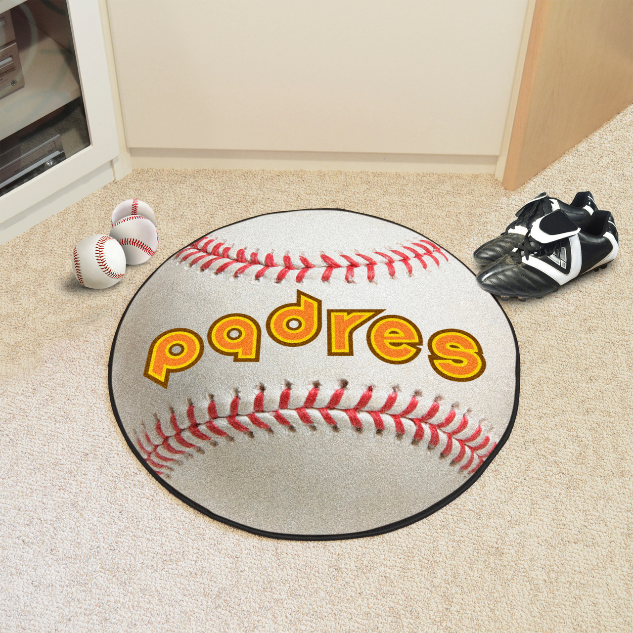 27 1969 San Diego Padres Retro Logo Baseball Style Round Mat