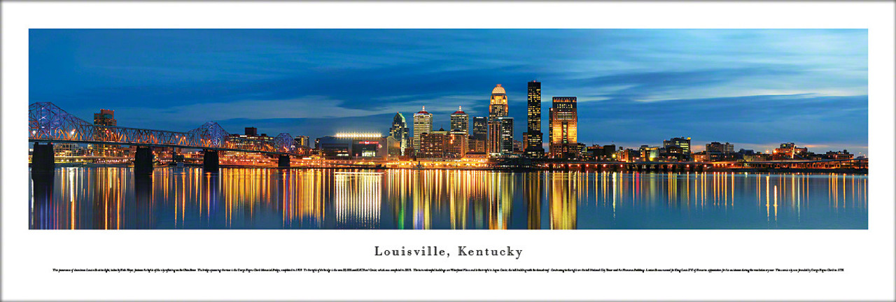 Louisville Skyline :: Round Wood Sign
