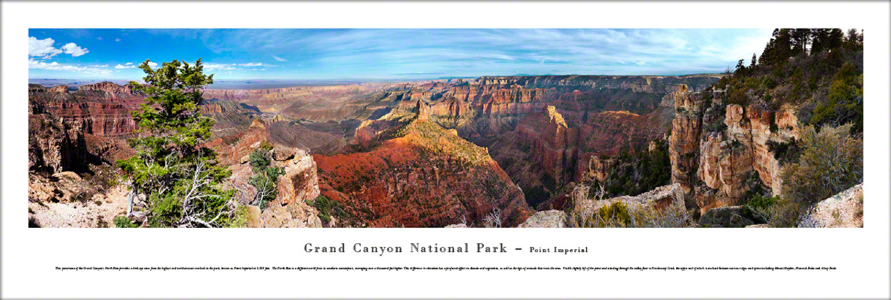 Grand Canyon National Park Point Imperial Panoramic Art Print - Panorama Wall Decor Panoramas
