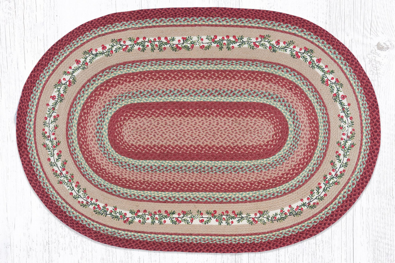 4' x 6' Cranberries Braided Jute Oval Rug by Harry W. Smith - Floor Rug ...