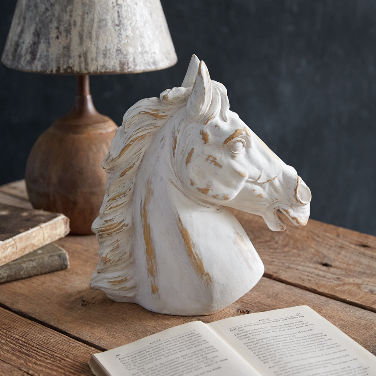 Horse Head Resin Sculpture