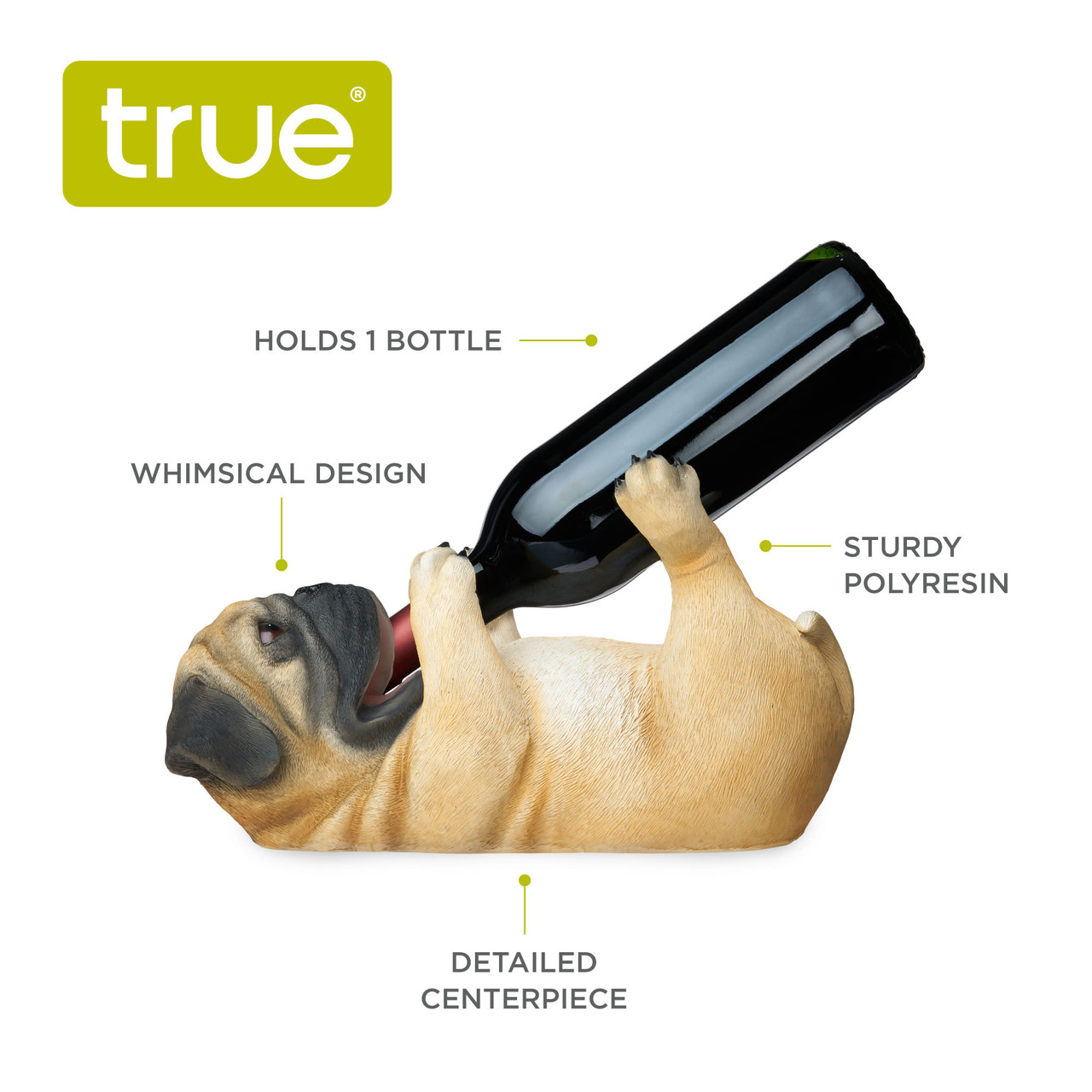 TRUE Pug Wine Bottle Holder - Thumbnail 3