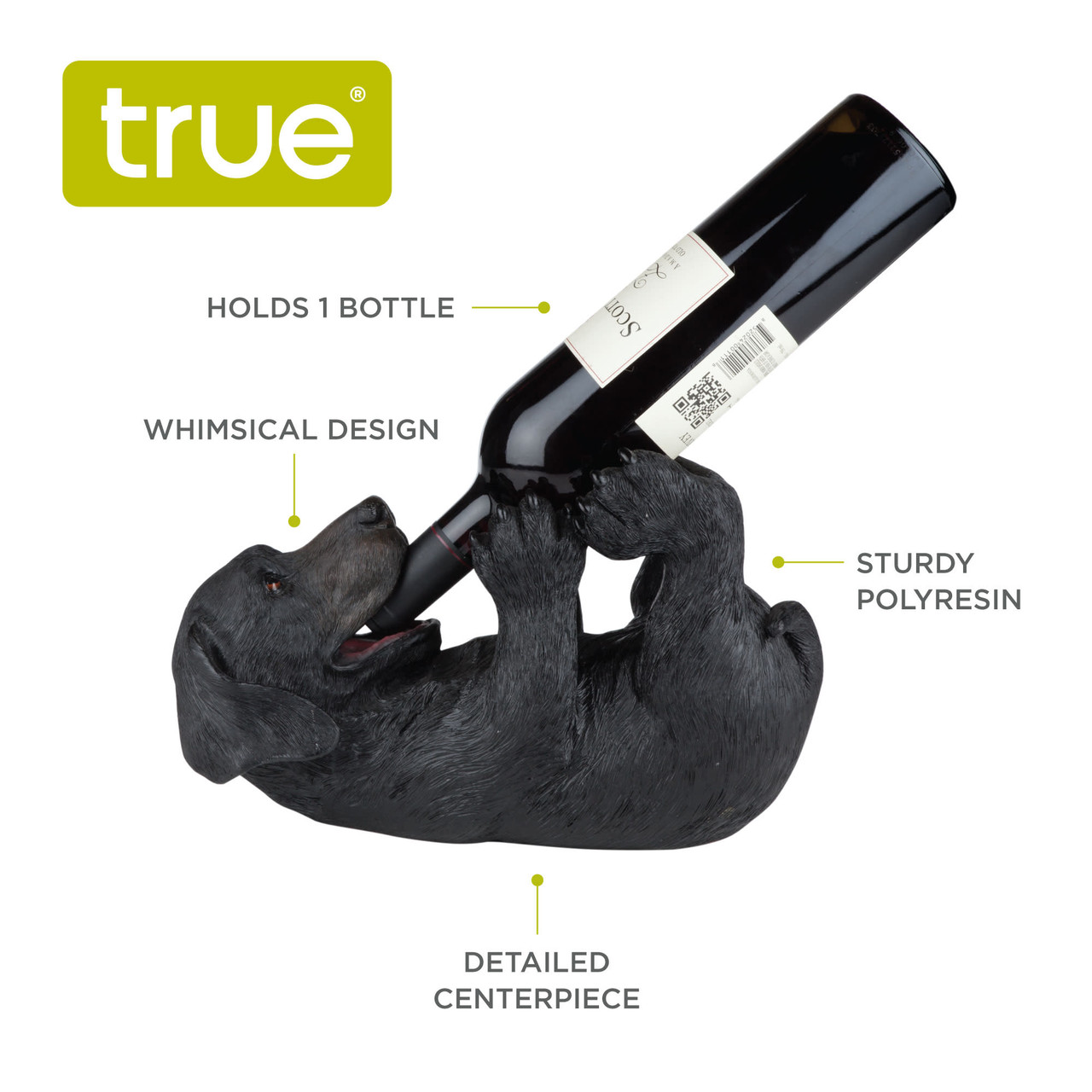 Decorative Animal Wine Bottle Holder Lucky Lab - Thumbnail 4