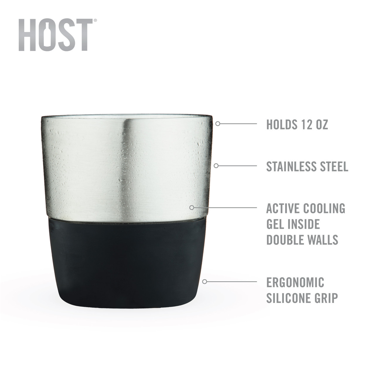 Host FREEZE Whiskey Glasses, Cocktail Glass for Old Fashioned, Whiskey,  Bourbon, and Scotch, Frozen Drinking glasses, Double Walled Insulated  Cocktail