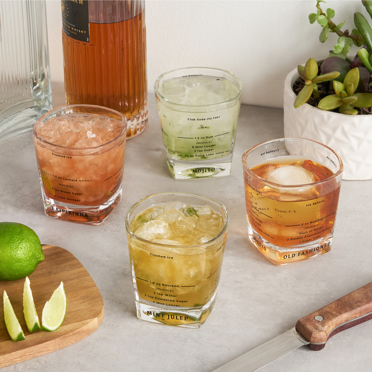 Small Rocks Glasses Recipe Rocks Glasses by True, Set of 4 - Drinkware