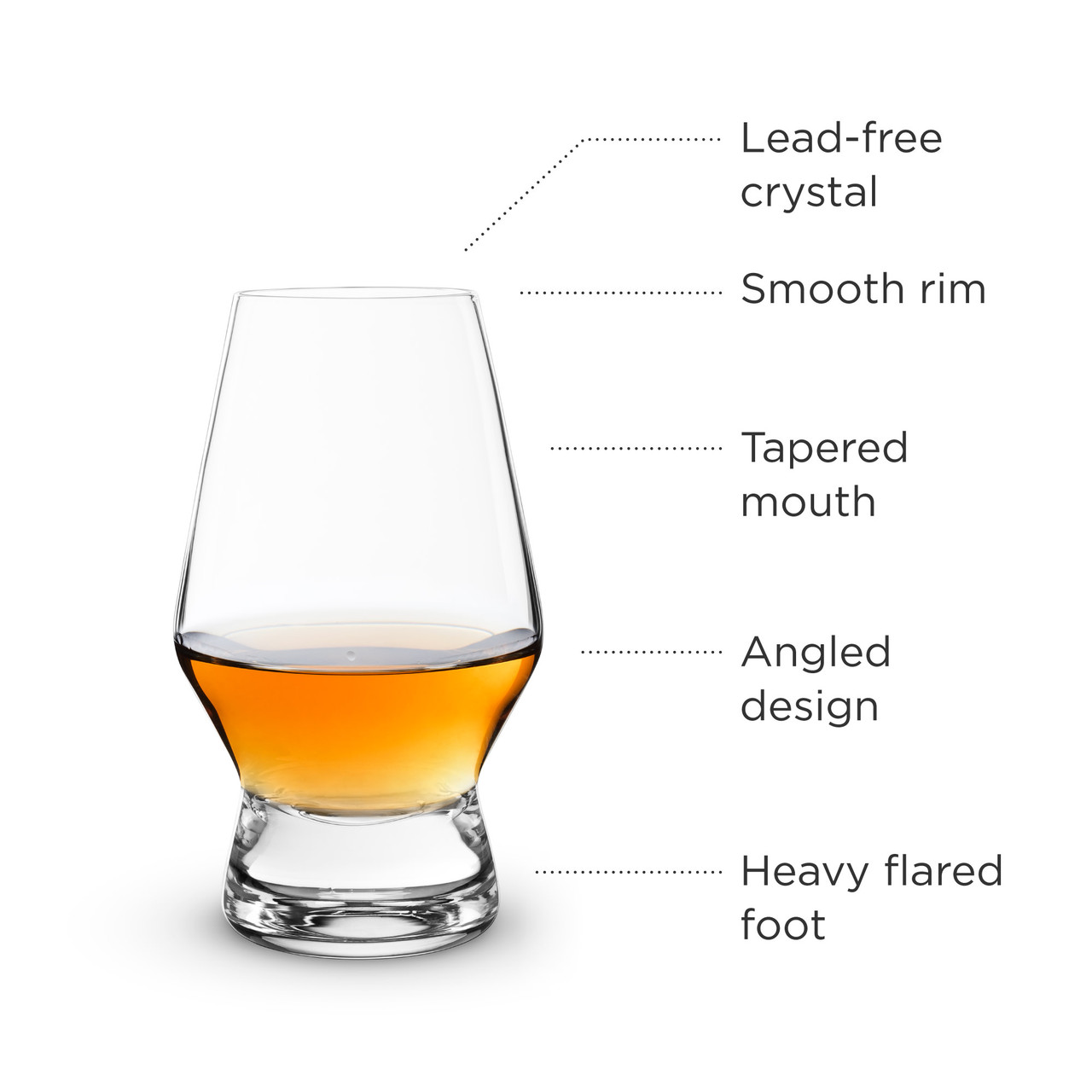 Viski Footed Crystal Scotch Glasses - Thumbnail 2