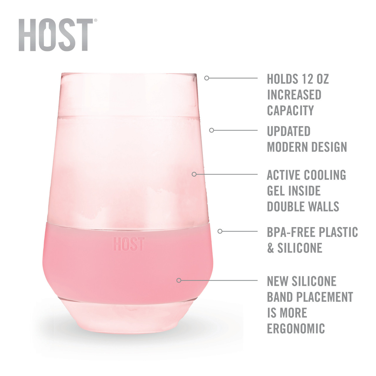 Host Wine Freeze Stemmed Cooling Cups (Set of 4) in Tinted