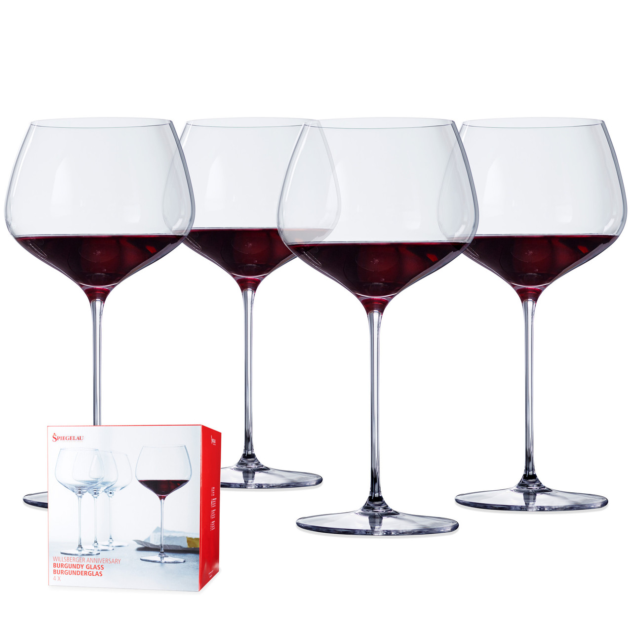 Spiegelau 4 - Piece 22.6oz. Lead Free Crystal Red Wine Glass Stemware Set