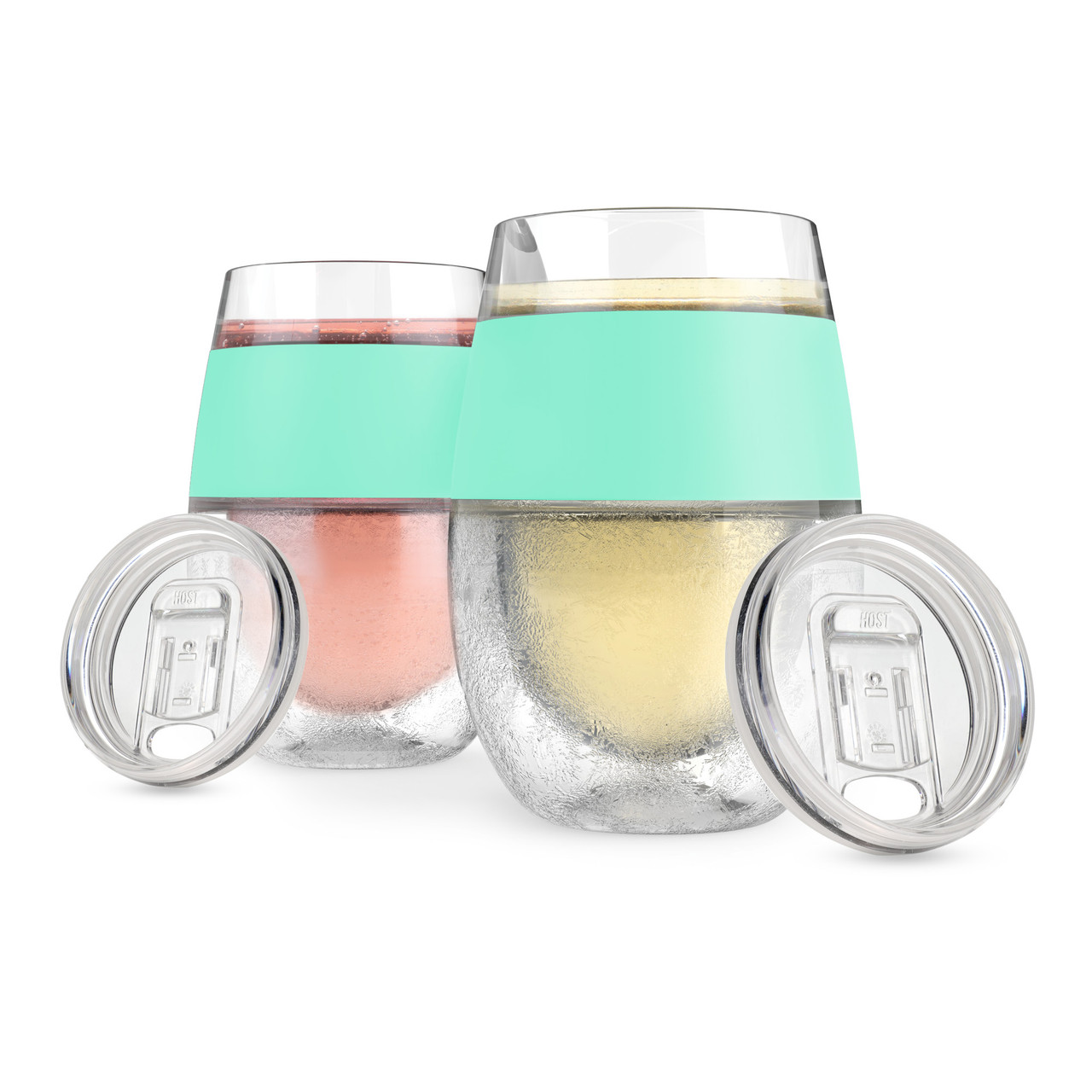 Wine FREEZE in Mint with Lids, Set of 2 - Thumbnail 3