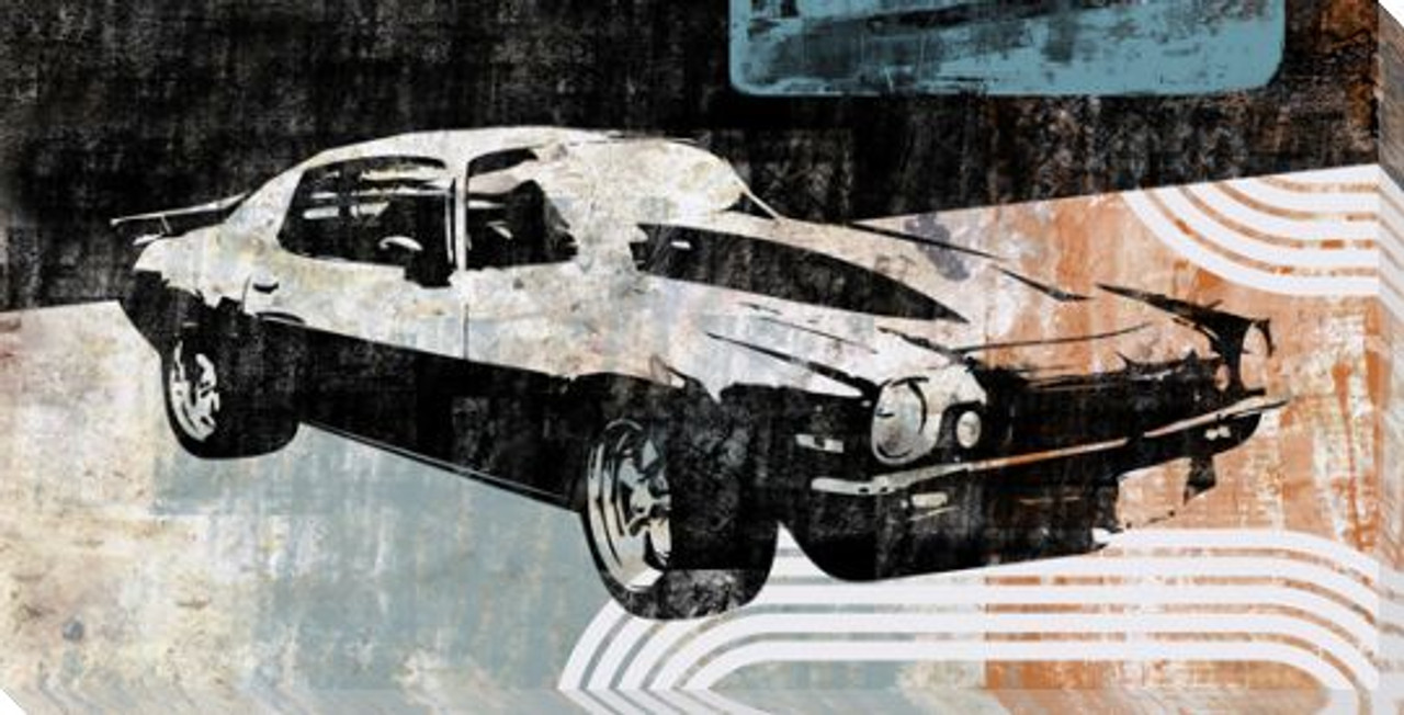 70 S Muscle Car Wrapped Canvas Giclee Print Wall Art Wall Decor