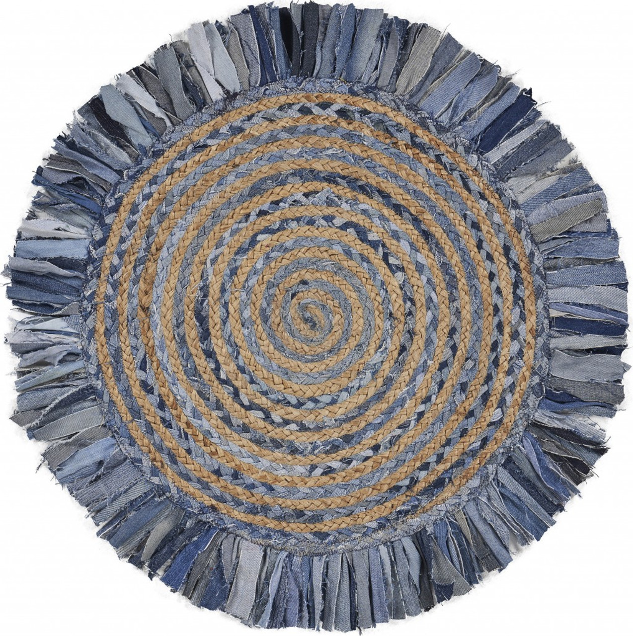 Livingroom Carpet Wear Resistant Durable Natural Jute Denim Traditional  Hand Knitting Bedroom Rugs Soft Comfortable Round Mat - AliExpress