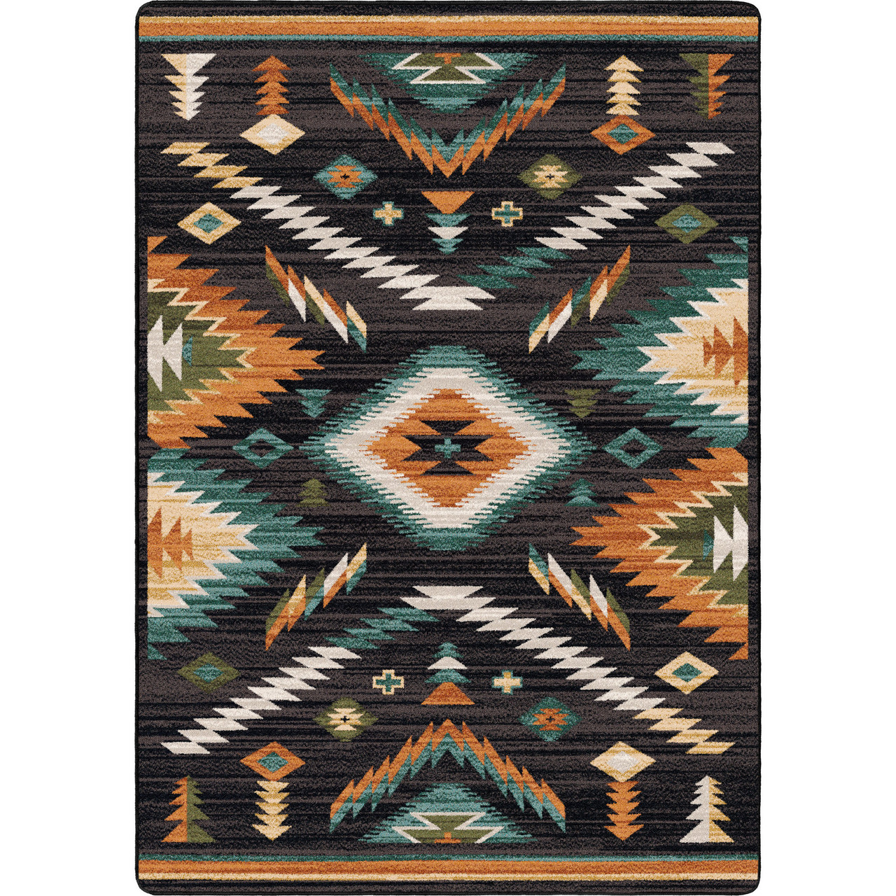 Interlaced Horizon Gem Area Rug 5x8 | Rustic Home Decor Rugs