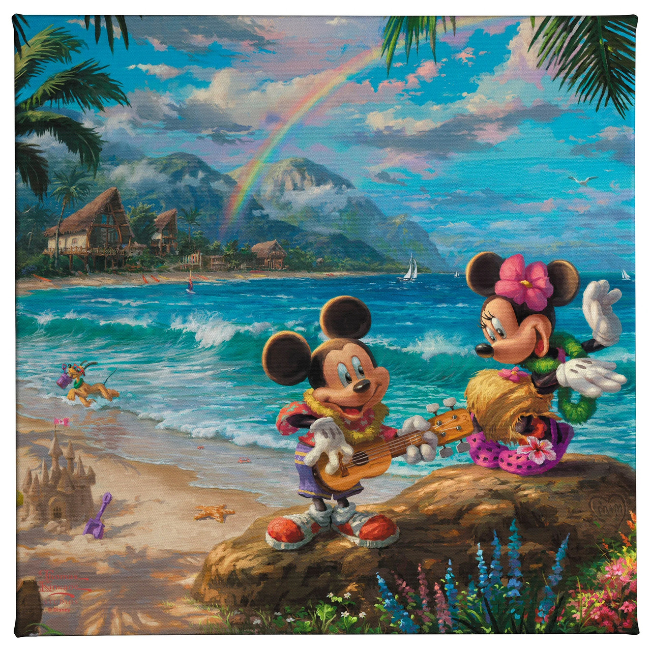 Disney - アートです♪ Mickey and Minnie in Hawaii セル画 Mickey and Minnie in Hawaii - LightHouse Galleries