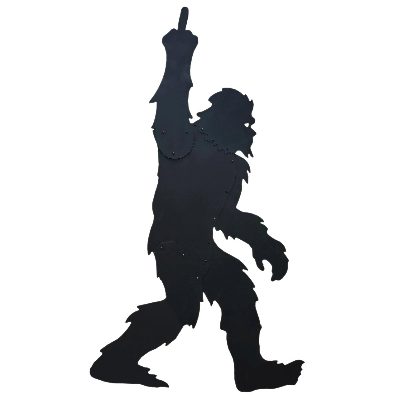6' Giant Bigfoot Sasquatch Flipping Off Metal Yard Art | Bold Yard