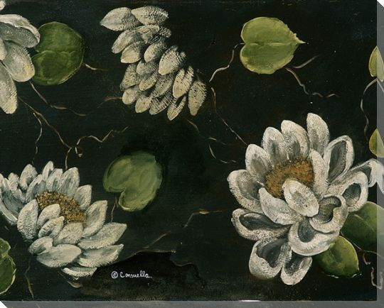 Water Lilies 1 Wrapped Canvas Giclee Print Wall Art | Garden Flower ...