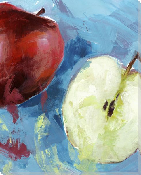 Fresh Cut Apples Wrapped Canvas Giclee Print Wall Art Wall Decor