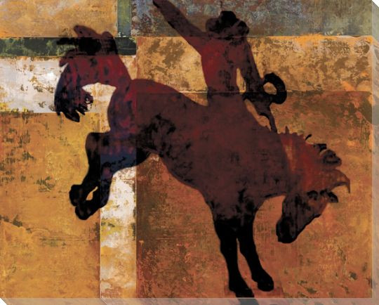 Savannah Rodeo Cowboy Wrapped Canvas Giclee Print Wall Art Wall Decor